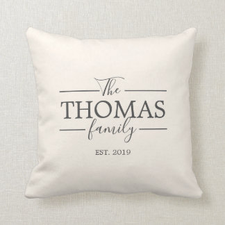 Familienname Pillow Jahrestag Hochzeitsgeschenk Kissen