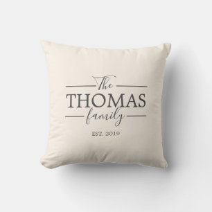 Familienname Pillow Jahrestag Hochzeitsgeschenk Kissen
