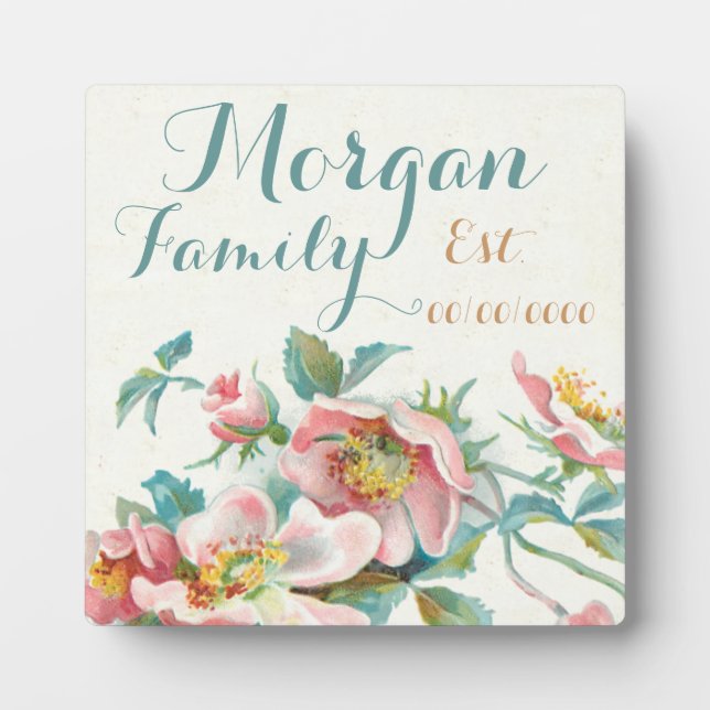 Familienname-Plakette, Familienname Fotoplatte (Vorderseite)