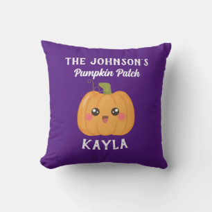 Familienname Pumpkin Patch Kawaii Niedlich Hallowe Kissen