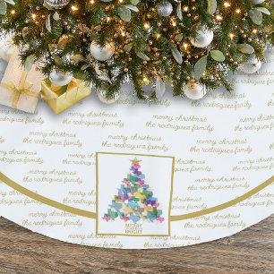 Familienname Rustic Texas Weihnachtsbaum Polyester Weihnachtsbaumdecke