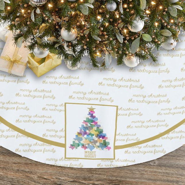 Familienname Rustic Texas Weihnachtsbaum Polyester Weihnachtsbaumdecke (Von Creator hochgeladen)