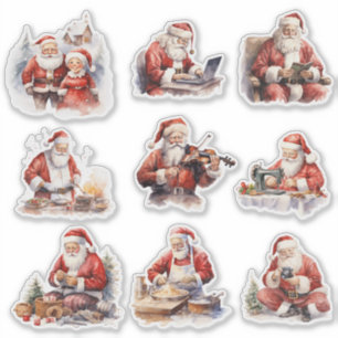 Familienname Santa Claus Aufkleber
