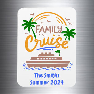 Familienname Schiff Kreuzfahrt Kabinentür    Magnet