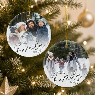 Familienname Schrift Overlay 2 Fotos Keramik Ornament