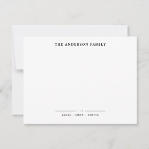 Familienname Script Black Typografie Schrift Mitteilungskarte