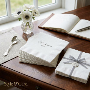 Familienname Servietten Benutzerdefiniert Elegant