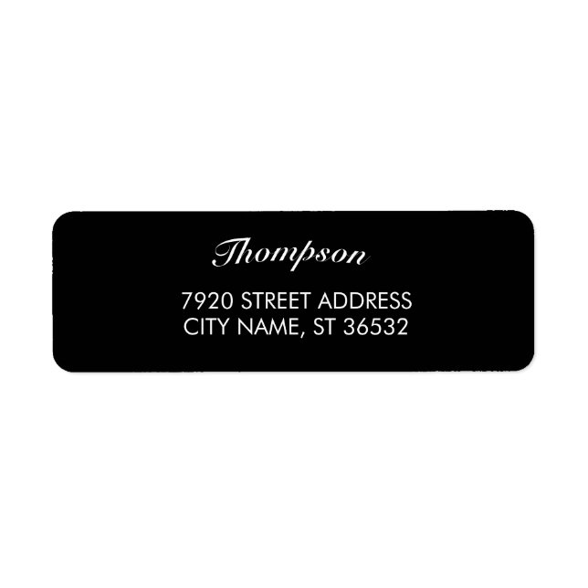 Familienname Stilvolles Schwarzes Elegant (Vorne)