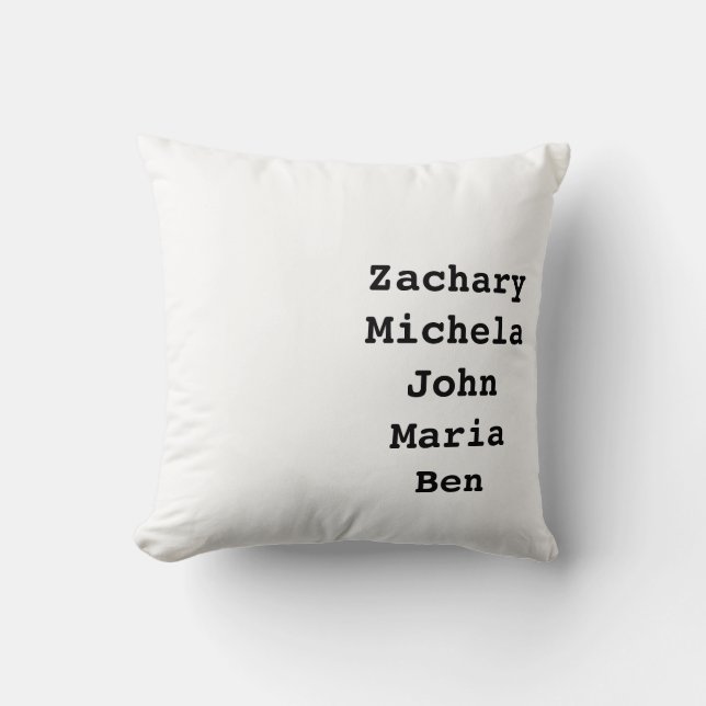 Familienname Throw Kissen Weihnachtsgeschenk (Vorderseite)