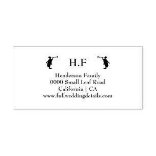 Familienname Trompet Trompeter Silhouette Hochzeit Permastempel