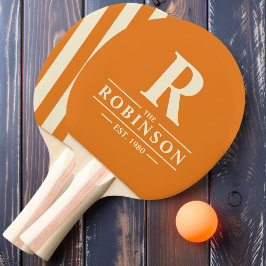 Familienname und anfänglicher Polo-Streifen Warm-C Tischtennis Schläger