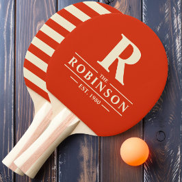 Familienname und Anfangsblutorn Tischtennis Schläger