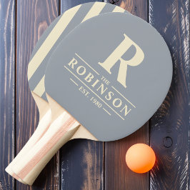 Familienname und erste Polo Striping Dove grau Tischtennis Schläger