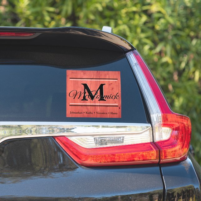 Familienname und Vorname Aufkleber (Auto Seite)