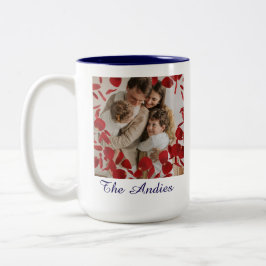Familienname United Fototasse Zweifarbige Tasse