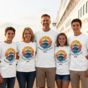 Familienname Urlaub Kreuzfahrtschiff Erinnerungsst T-Shirt