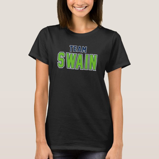 Familienname von Team Swain Nachname T-Shirt (Vorderseite)