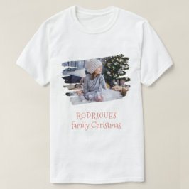 Familienname Weihnachten Hinzufügen Foto-Design Ei T-Shirt