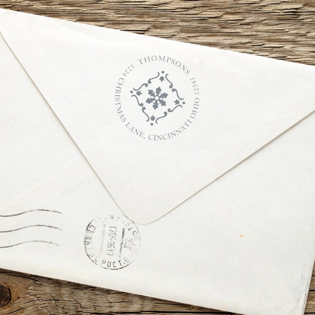 Familienname Weihnachts-Rücksendeadresse Permastempel (A simple editable block style lettering for name and adress. )