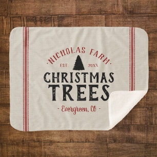 Familienname Weihnachtsbaum Bauernhof Getreidesack Sherpadecke