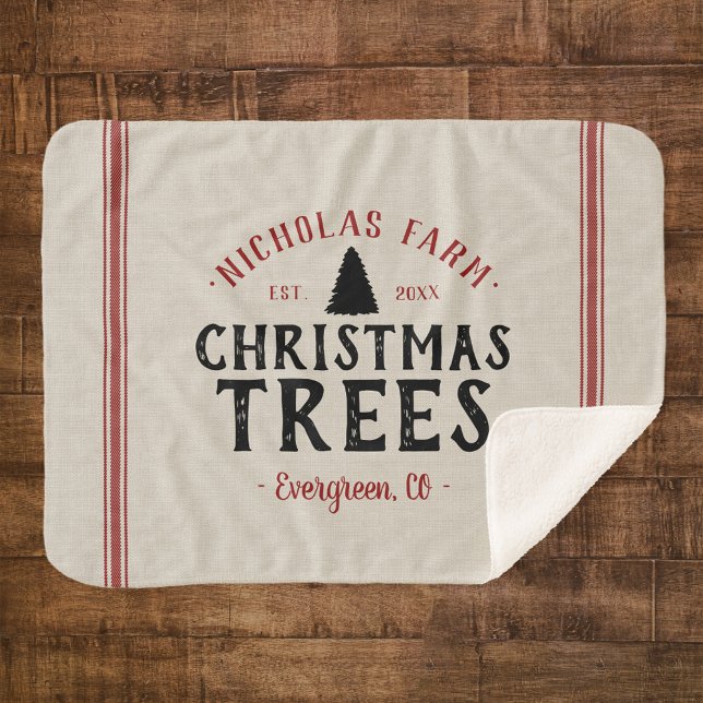 Familienname Weihnachtsbaum Bauernhof Getreidesack Sherpadecke (Von Creator hochgeladen)
