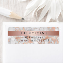 Familienname, White & Rose Goldmarmor