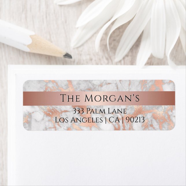 Familienname, White & Rose Goldmarmor (Insitu)