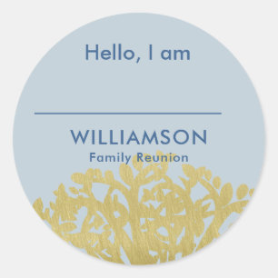 Familienname Wiedersehen Genealogie Baumstruktur Runder Aufkleber