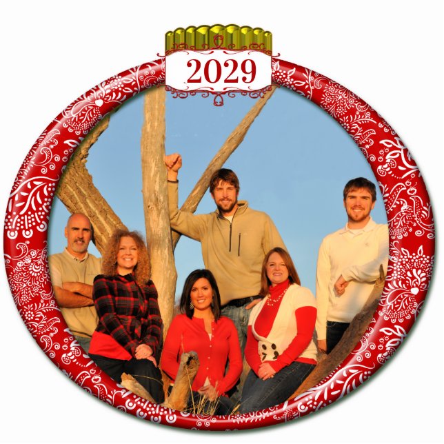 Familienpaare 2011 Kinder Foto Weihnachtsschmuck Fotoskulptur Ornament (Vorne)