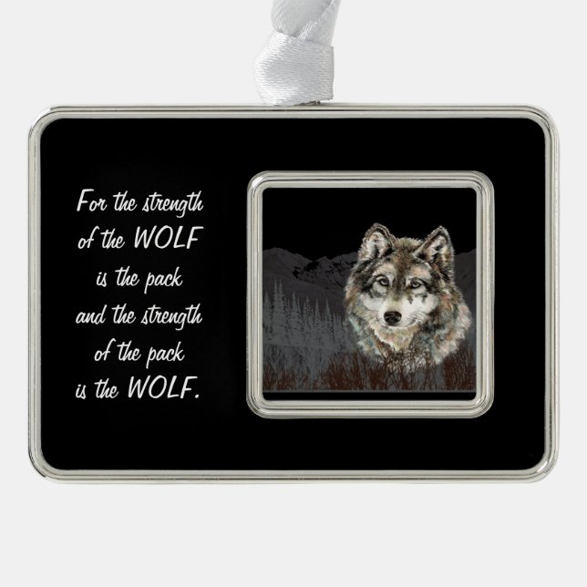 Familienpaket - Kostensatz Wolf Mountain Art Rahmen-Ornament Silber (Vorderseite)