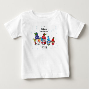 Familienpersonalierte Babys Familien Gnome Junge B Baby T-shirt