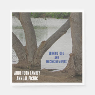 Familienpicknick Seeblick Outdoor-Treffen Serviette