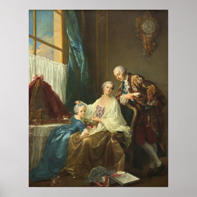 Familienportrait - François-Hubert Drouais Fine Ar Poster (Vorne)