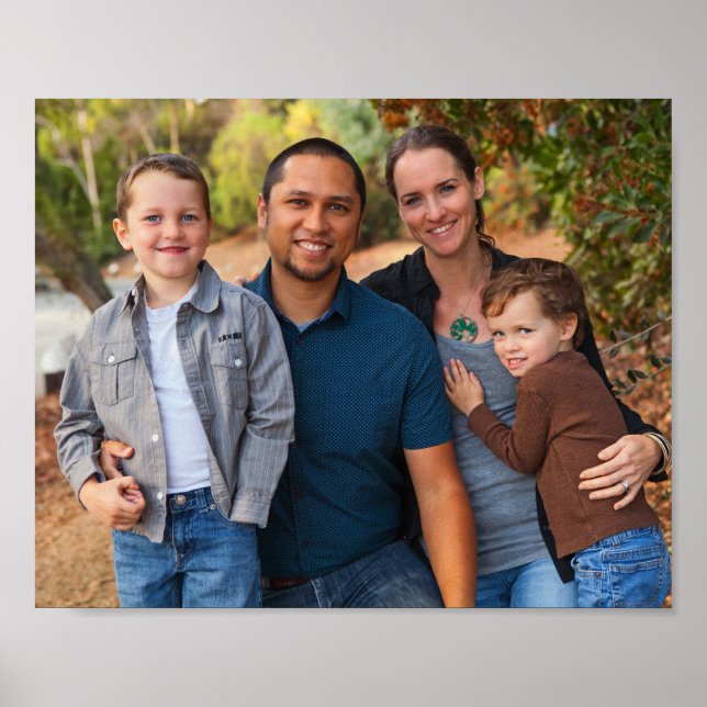Familienportrait Landschaft Poster (Vorne)