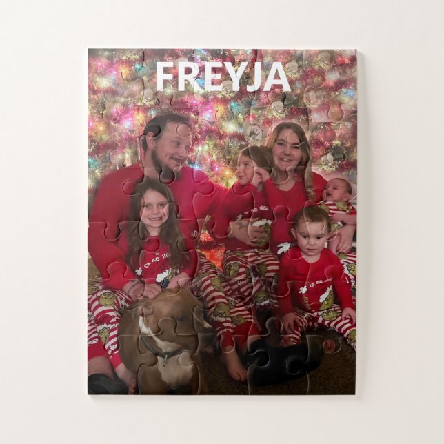 Familienportrait mit Namen (Vertikal)