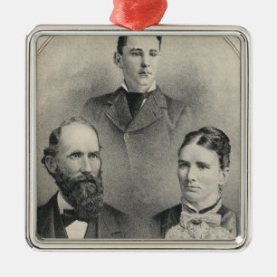 Familienportraits von Chilen Silbernes Ornament