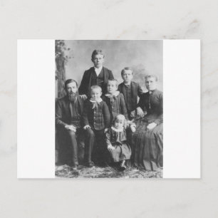 Familienporträt aus den 1900er Jahren Postkarte