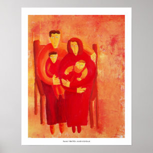 Familienporträt im Sitzen Zeitgenössischer Kunst D Poster