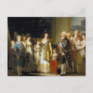 Familienporträt von König Charles IVJose de Goya Postkarte