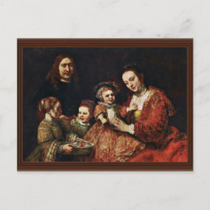 Familienporträt von Rembrandt Harmenszoon Van Postkarte