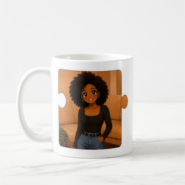 Familienpuzzle-Kaffeetasse Kaffeetasse (Links)