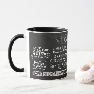 Familienregeln - Christliche Werte zum Zusammenleb Tasse