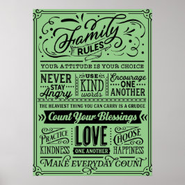 Familienregeln Poster