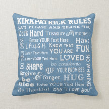 FAMILIENREGELN Word Art Personal Editable Farbe