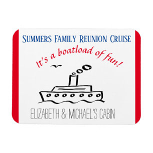 Familienreise Kreuzfahrtschiff Personalisierter Ur Magnet