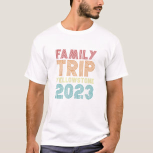 Familienreise Yellowstone 2023 Urlaub Matching Ret T-Shirt
