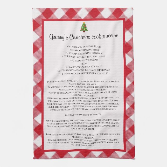 Familienrezept Weihnachten Geschirrtuch (Vertikal)