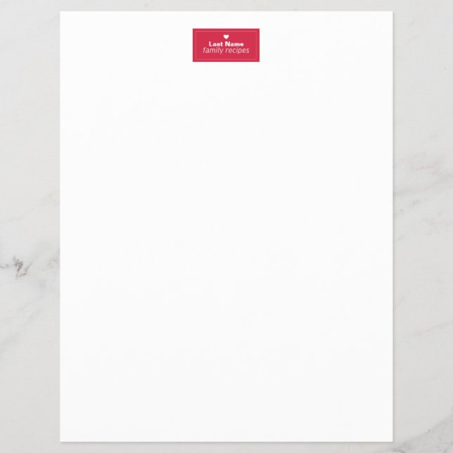 Familienrezepte Flyer (Vorne)