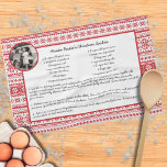 Familienrezepte Holiday Rotes weißes skandinavisch Geschirrtuch<br><div class="desc">Passen Sie diese Familienrezeption Ferien Rot Weißes skandinavisches Foto Küchentücher Geschenk Idee, um Freunde, Familie, oder eines Ihrer Lieblings-Menschen zu feiern. Dieses personalisierte Geschenk macht ein gedankenvolles Weihnachtsgeschenk. Familie und Freunde werden Liebe dieses Familienrezept Holiday Red White skandinavischen Foto Küchentuch personalisiert Weihnachtsgeschenk Idee. Es ist einfach, sich selbst zu personalisieren,...</div>