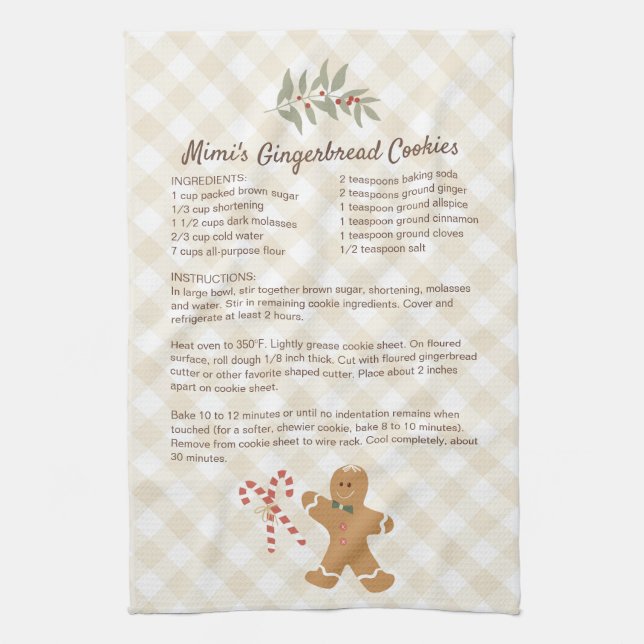 Familienrezepte Kochkunst Rezept Tee Handtuch (Vertikal)